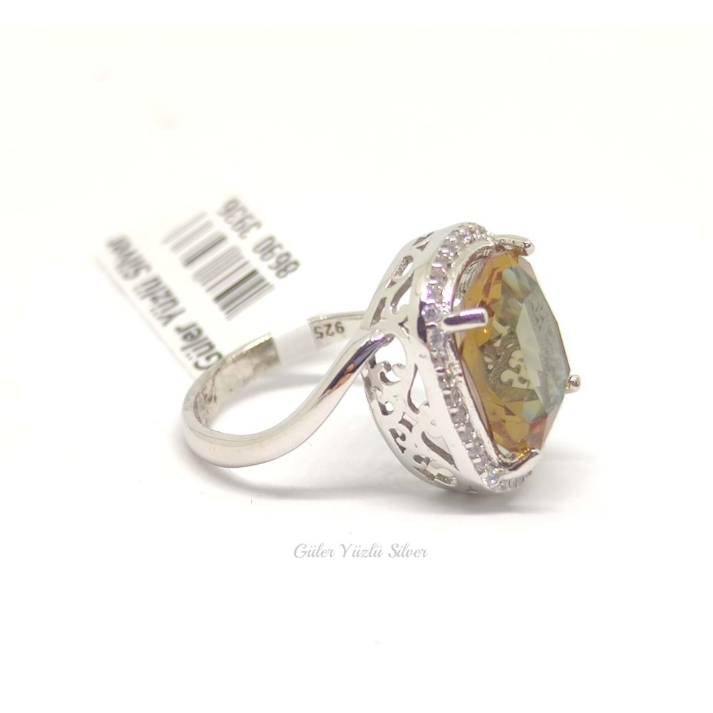 BÜYÜK SULTANİT TAŞLI GÜMÜŞ YÜZÜK G1189-20 NUMARA