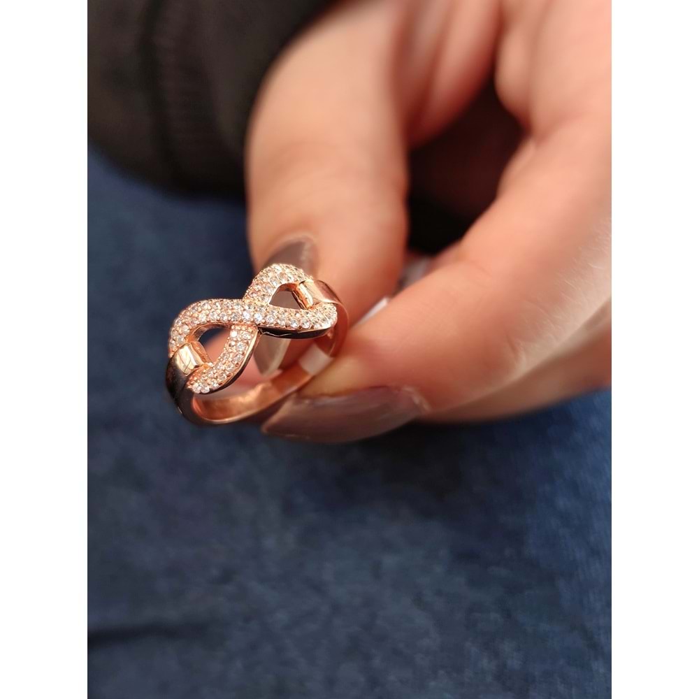 İTHAL TAŞLI SONSUZLUK GÜMÜŞ YÜZÜK G1179-12 NUMARA