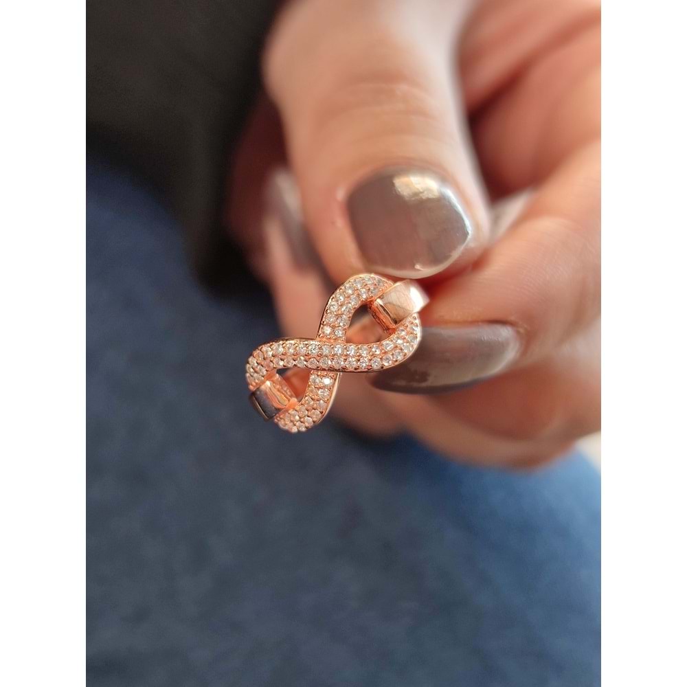 İTHAL TAŞLI SONSUZLUK GÜMÜŞ YÜZÜK G1179-12 NUMARA