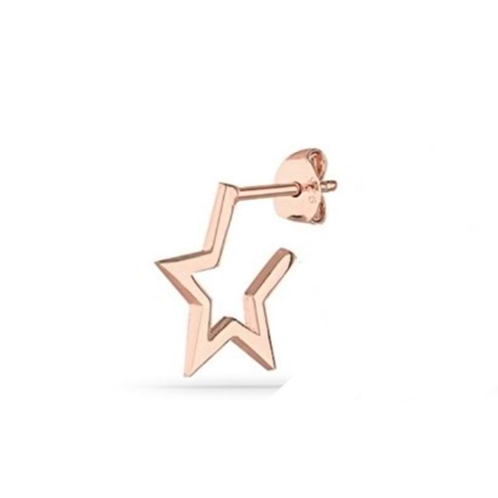 VİDALI YILDIZ GÜMÜŞ KÜPE (TEK)