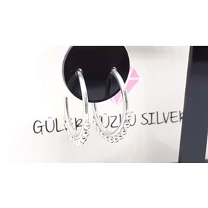 17 MM TOP TOP ÇİVİ HALKA GÜMÜŞ KÜPE