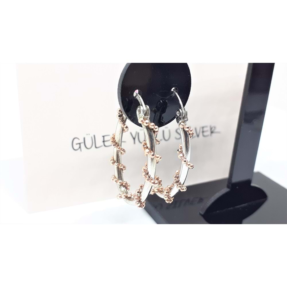 15 MM x 27 MM İTHAL SARMAL OVAL GÜMÜŞ KÜPE