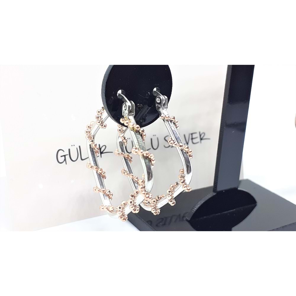 25 MM İTHAL SARMAL KARE GÜMÜŞ KÜPE