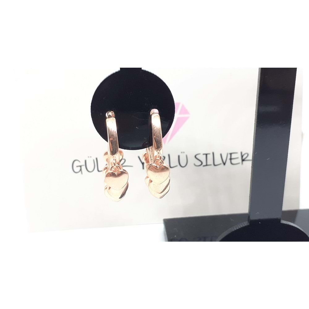 İTHAL KALPLİ SALLANTILI SHAKIRA GÜMÜŞ HALKA KÜPE