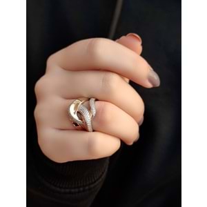 İTHAL ZİRKON TAŞLI GÜMÜŞ FANTAZİ YÜZÜK-17 NUMARA