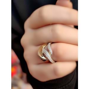 İTHAL ZİRKON TAŞLI GÜMÜŞ FANTAZİ YÜZÜK-17 NUMARA