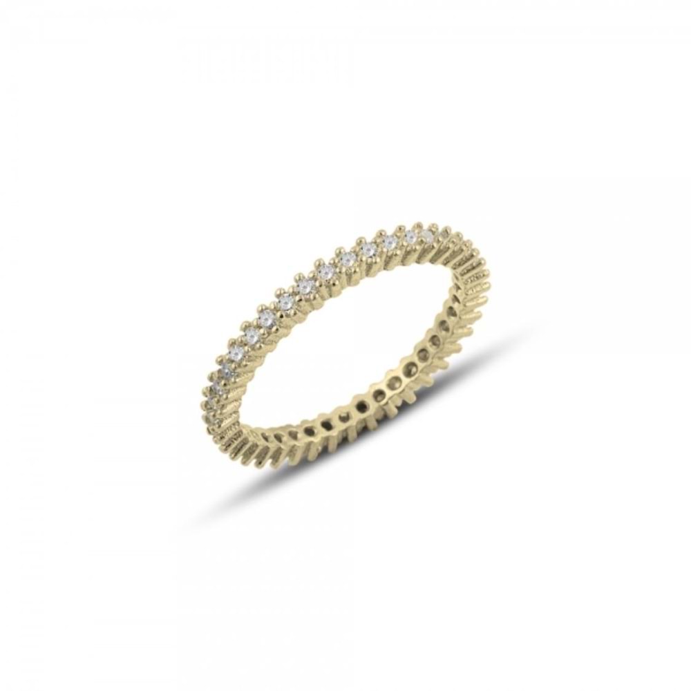 ZİRKON TAŞLI TEK SIRA TAMTUR GÜMÜŞ YÜZÜK