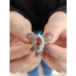 SULTANİT TAŞLI MEKİK GÜMÜŞ YÜZÜK-13 NUMARA