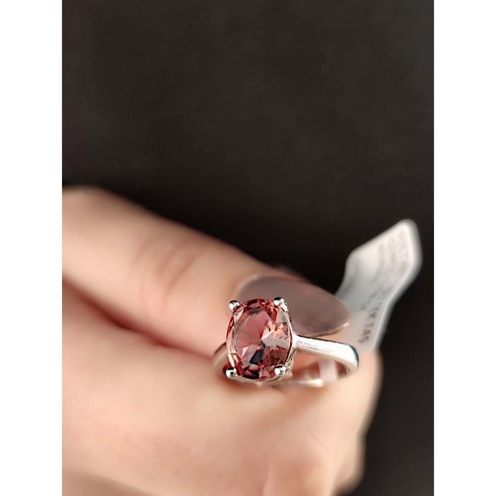 SULTANİT TAŞLI TEK TAŞ GÜMÜŞ YÜZÜK-14 NUMARA