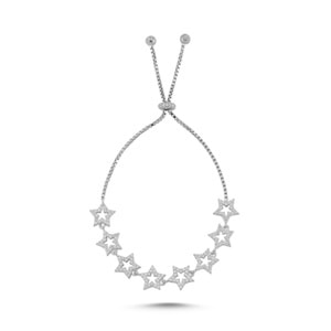 ZİRKON TAŞLI YILDIZ ASANSÖR GÜMÜŞ BİLEKLİK