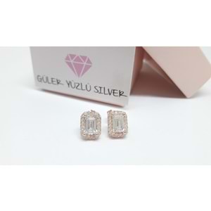 ZİRKON TAŞLI MİNİ BAGET TAŞ GÜMÜŞ KÜPE