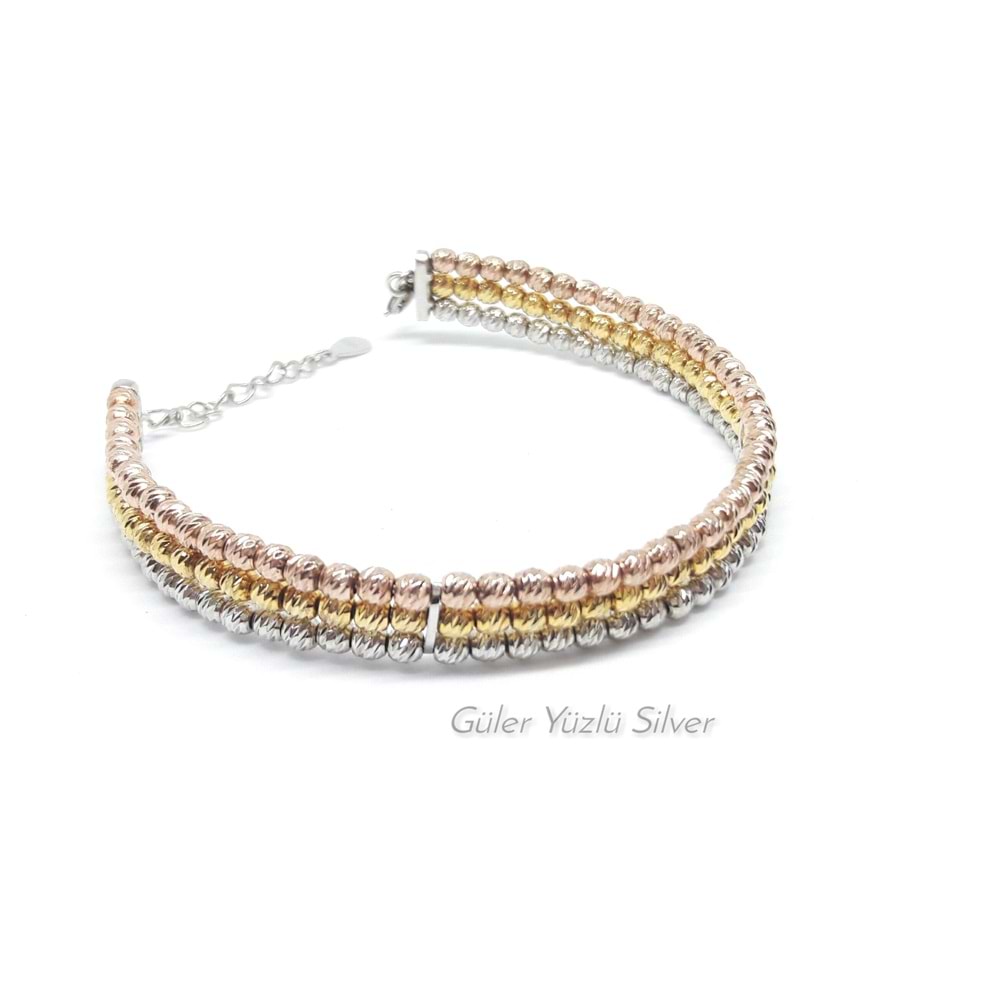 3 SIRA 3 RENK DORİCA BİLEZİK