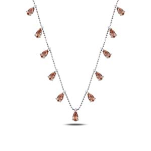 DAMLA SALLANTILI SULTANİT GÜMÜŞ KOLYE