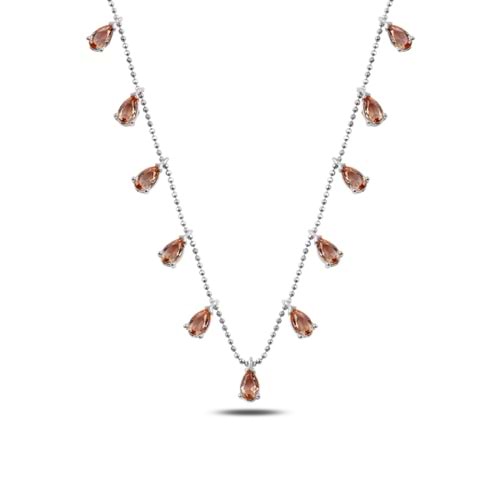 DAMLA SALLANTILI SULTANİT GÜMÜŞ KOLYE