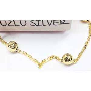 45 CM DORİCA ALTIN KAPLAMA GÜMÜŞ ZİNCİR KOLYE