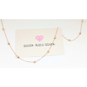 45 CM DORİCA ROSE GÜMÜŞ ZİNCİR KOLYE
