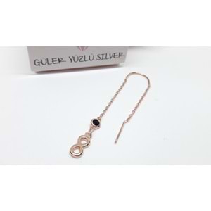 İTHAL SONSUZLUK JAPON ZİNCİR GÜMÜŞ KÜPE