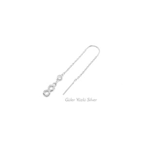 İTHAL SONSUZLUK JAPON ZİNCİR GÜMÜŞ KÜPE