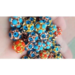 CAM GÖZ BONCUK GÜMÜŞ KOLYE UCU