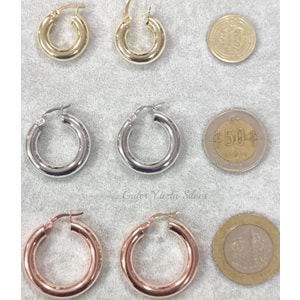 12 MM BOMBELİ HALKA GÜMÜŞ KÜPE