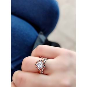 ÇİÇEK VE TAMTUR İKİLİ GÜMÜŞ YÜZÜK