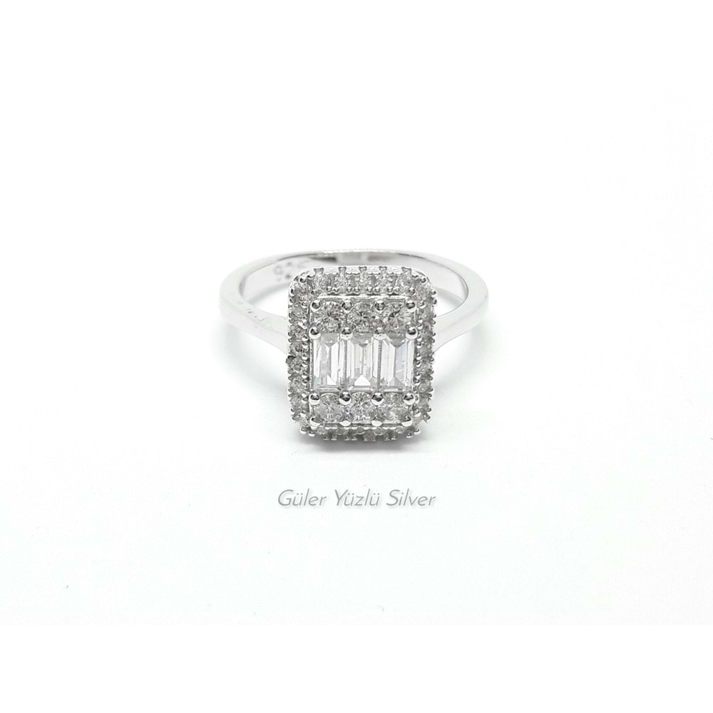 YENİ MODEL PIRLANTA MONTÜR GÜMÜŞ BAGET YÜZÜK