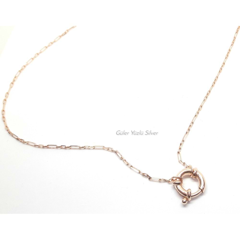 UCU KANCALI GÜMÜŞ 55 CM ZİNCİR KOLYE