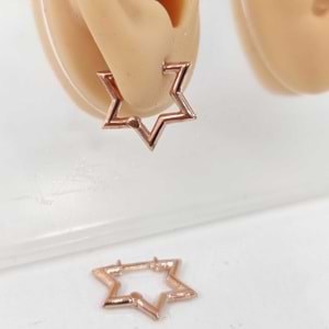 YILDIZ GÜMÜŞ HALKA KÜPE - ALTIN KAPLAMA (SARI) - GYS01669-ALTIN KAPLAMA (SA-STD