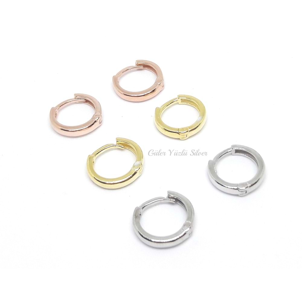 8 MM DÜZ HALKA GÜMÜŞ KÜPE