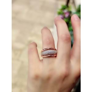 İTHAL ROSE FANTEZİ GÜMÜŞ YÜZÜK - 20 NUMARA