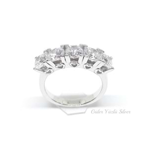 İTHAL KALP DETAYLI BEŞTAŞ GÜMÜŞ YÜZÜK - 20 NUMARA