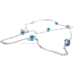 110 CM CAM GÖZ TİF GÜMÜŞ KOLYE