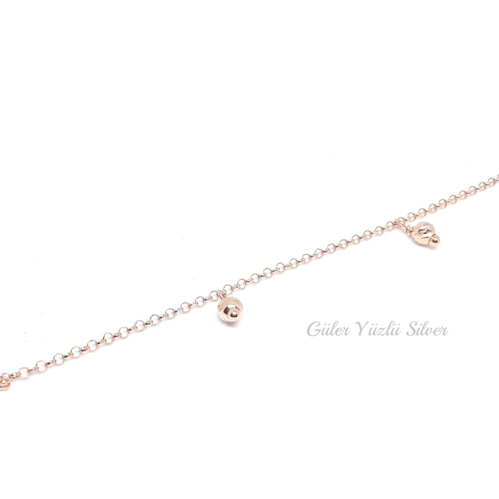 İTHAL SALLANTILI DORİCA GÜMÜŞ HALHAL - ROSE ALTIN KAPLAMA (BAKIR)