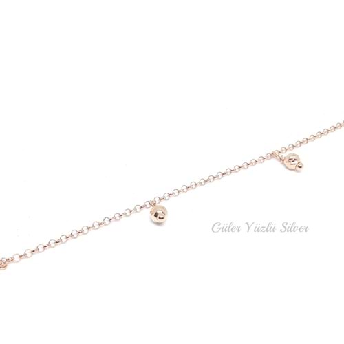 İTHAL SALLANTILI DORİCA GÜMÜŞ HALHAL - ROSE ALTIN KAPLAMA (BAKIR)