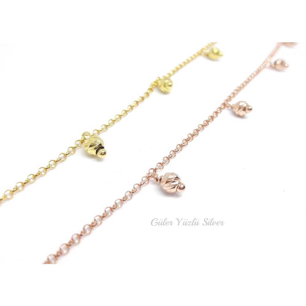 İTHAL SALLANTILI DORİCA GÜMÜŞ HALHAL - ALTIN KAPLAMA (SARI)