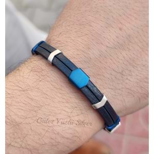 LACİ OK DETAY DERİ ÇELİK ERKEK BİLEKLİK