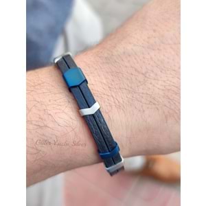 LACİ OK DETAY DERİ ÇELİK ERKEK BİLEKLİK