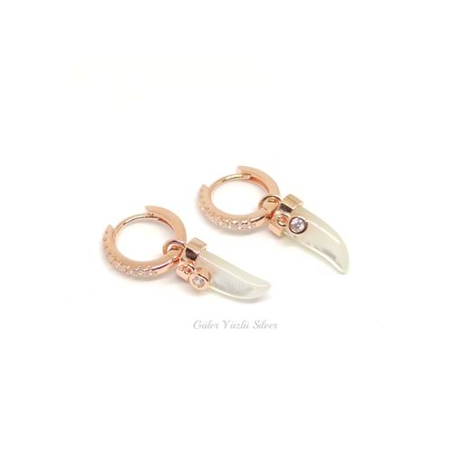 DOĞAL TAŞ SEDEF FİL DİŞİ GÜMÜŞ KÜPE