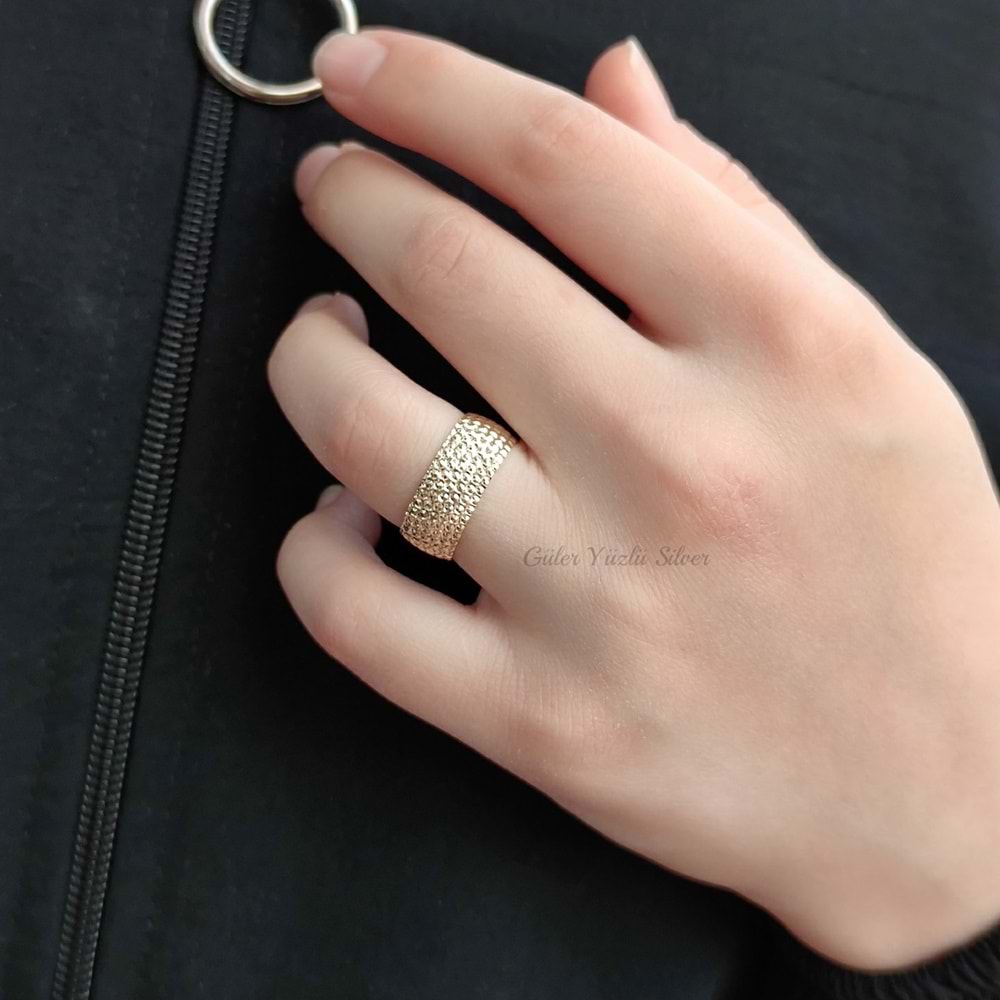 NOKTA DESEN 8 MM GÜMÜŞ ALYANS