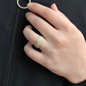 NOKTA DESEN 8 MM GÜMÜŞ ALYANS