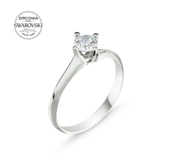 SWAROWSKI ZIRCONIA TEK TAŞ YÜZÜK G5192 - 11