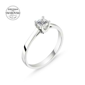 SWAROVSKI ZIRCONIA TEK TAŞ GÜMÜŞ YÜZÜK G5194 - 18