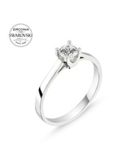 SWAROVSKI ZIRCONIA TEK TAŞ GÜMÜŞ YÜZÜK G5194