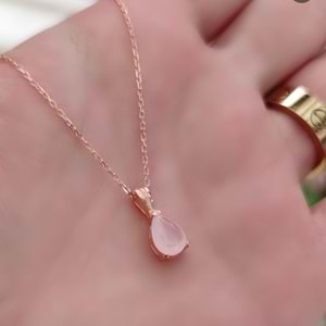 DAMLA GÜMÜŞ KOLYE - PEMBE