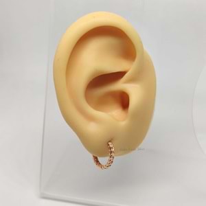 12 MM ZİNCİR DESEN HALKA GÜMÜŞ KÜPE