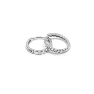 12 MM ZİNCİR DESEN HALKA GÜMÜŞ KÜPE