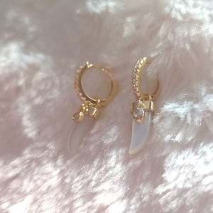 DOĞAL TAŞ SEDEF FİL DİŞİ GÜMÜŞ KÜPE