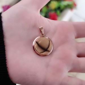 316L ÇELİK YUVARLAK PLAKA KOLYE UCU