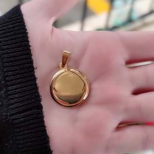 316L ÇELİK YUVARLAK PLAKA KOLYE UCU