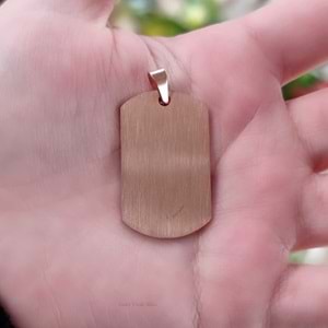 316L ÇELİK ÇİFT TARAFLI PLAKA KOLYE UCU